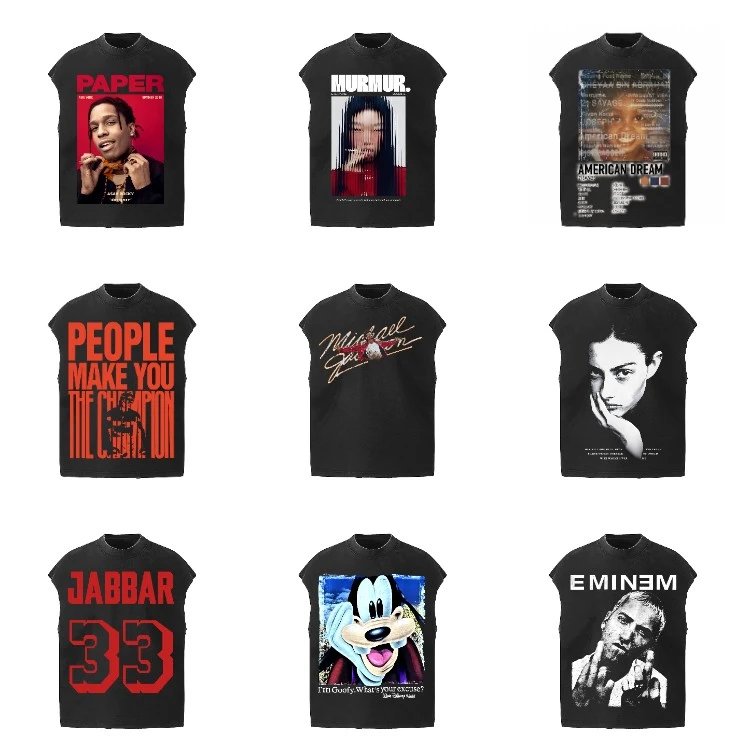 Black Sleeveless Graphic T-Shirts [24 styles] | 7754562142
