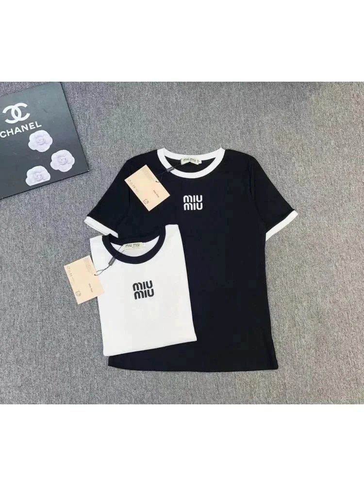 Miu Miu Logo Ringer T-Shirt [2 styles] | 7520886227