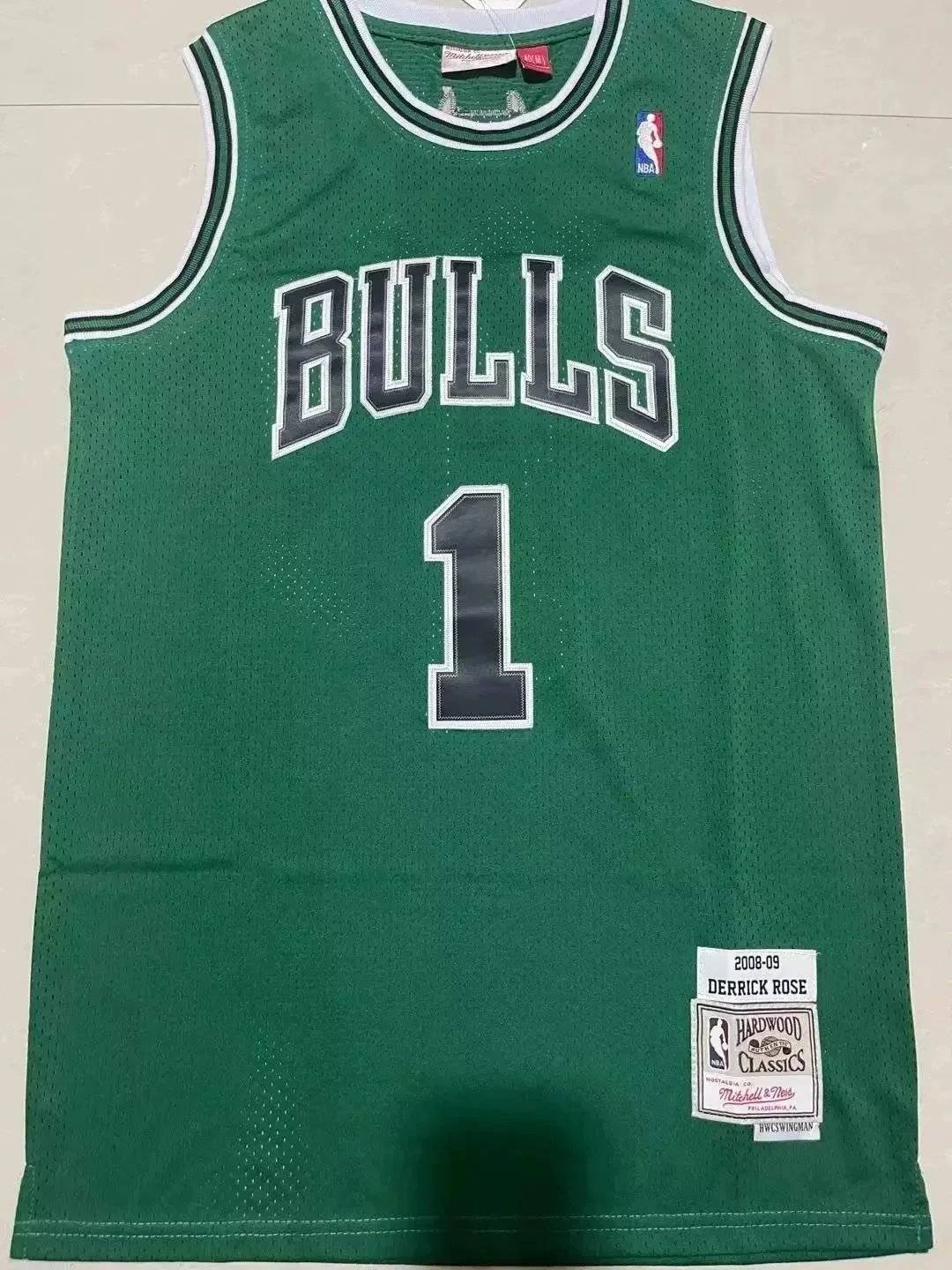 Mitchell & Ness Hardwood Classics Chicago Bulls Derrick Rose #1 Green Jersey [9 styles] | 7496136082