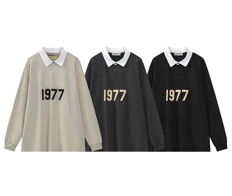 1977 Logo Long-Sleeve Polo Shirt [3 styles] | 7695954229