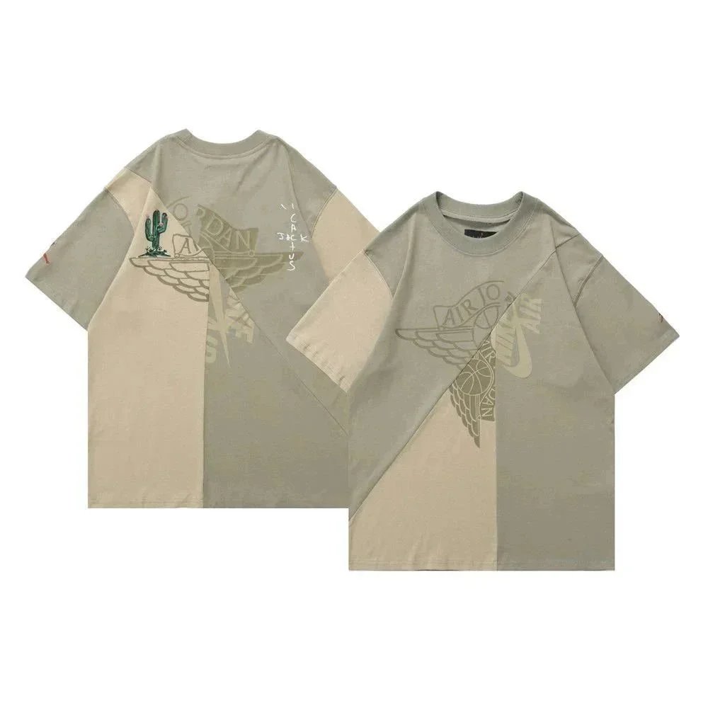 Nike x Travis Scott Air Jordan Wings Patchwork T-Shirt | 7521814786