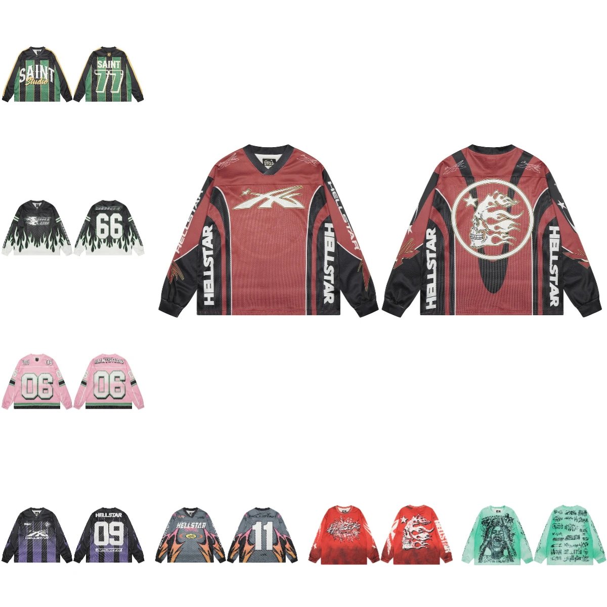 Hellstar Motocross-Style Long Sleeve Sports Jerseys [29 styles] | 7700858370