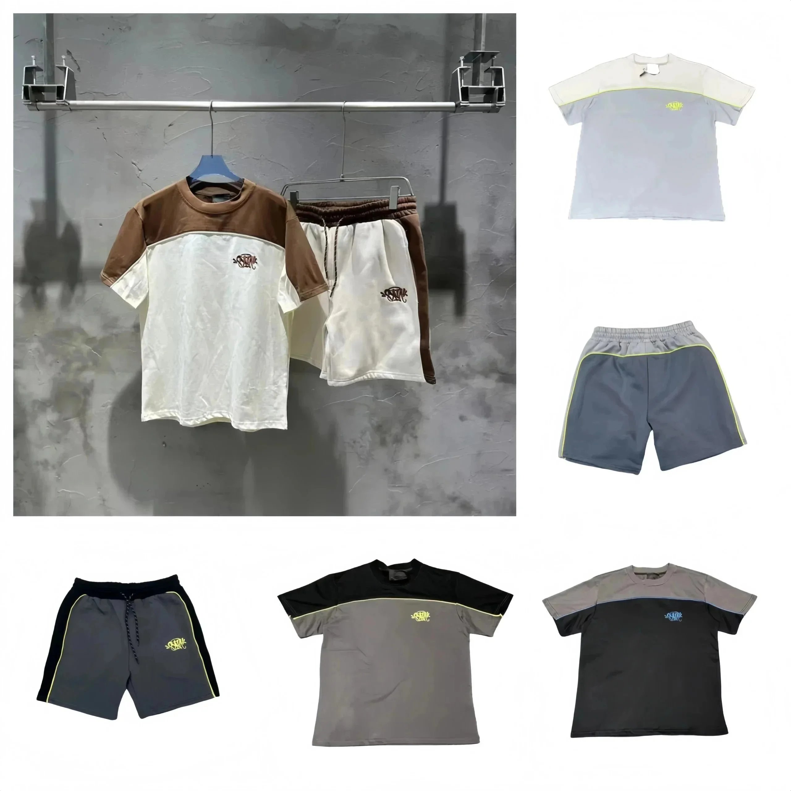 OSM Color-Block T-Shirt/Shorts Set [12 styles] | 7519946811