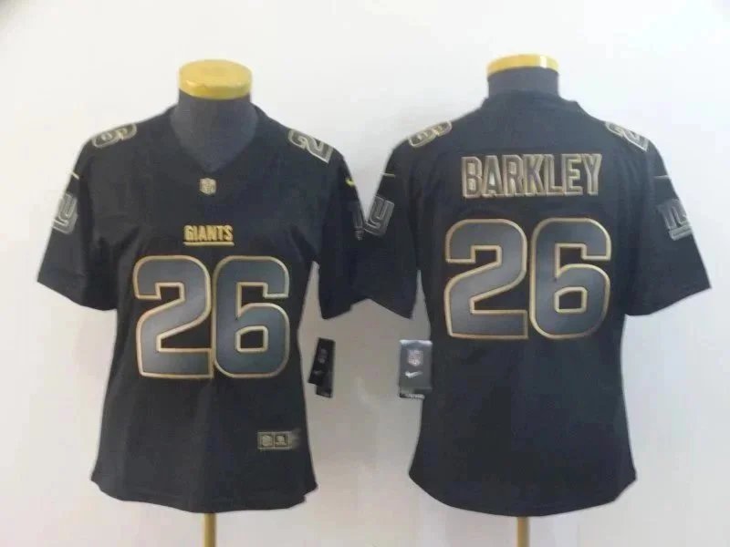 Nike New York Giants Saquon Barkley #26 Black Gold Limited Edition Jersey [17 styles] | 7476348046