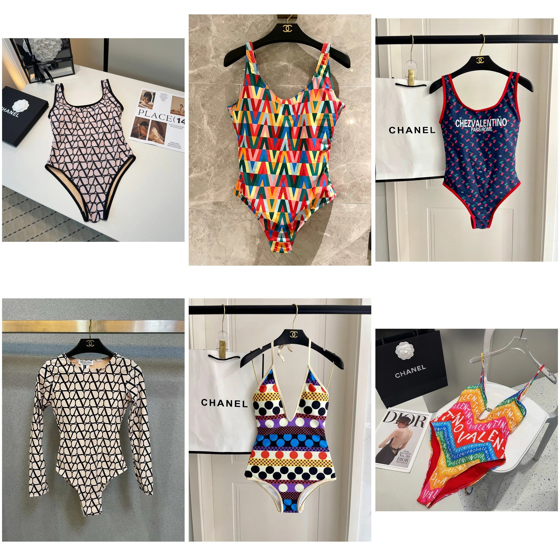 Valentino Garavani VLTN Geometric & Printed Swimsuits/Bodysuits [6 styles] | 7752945076