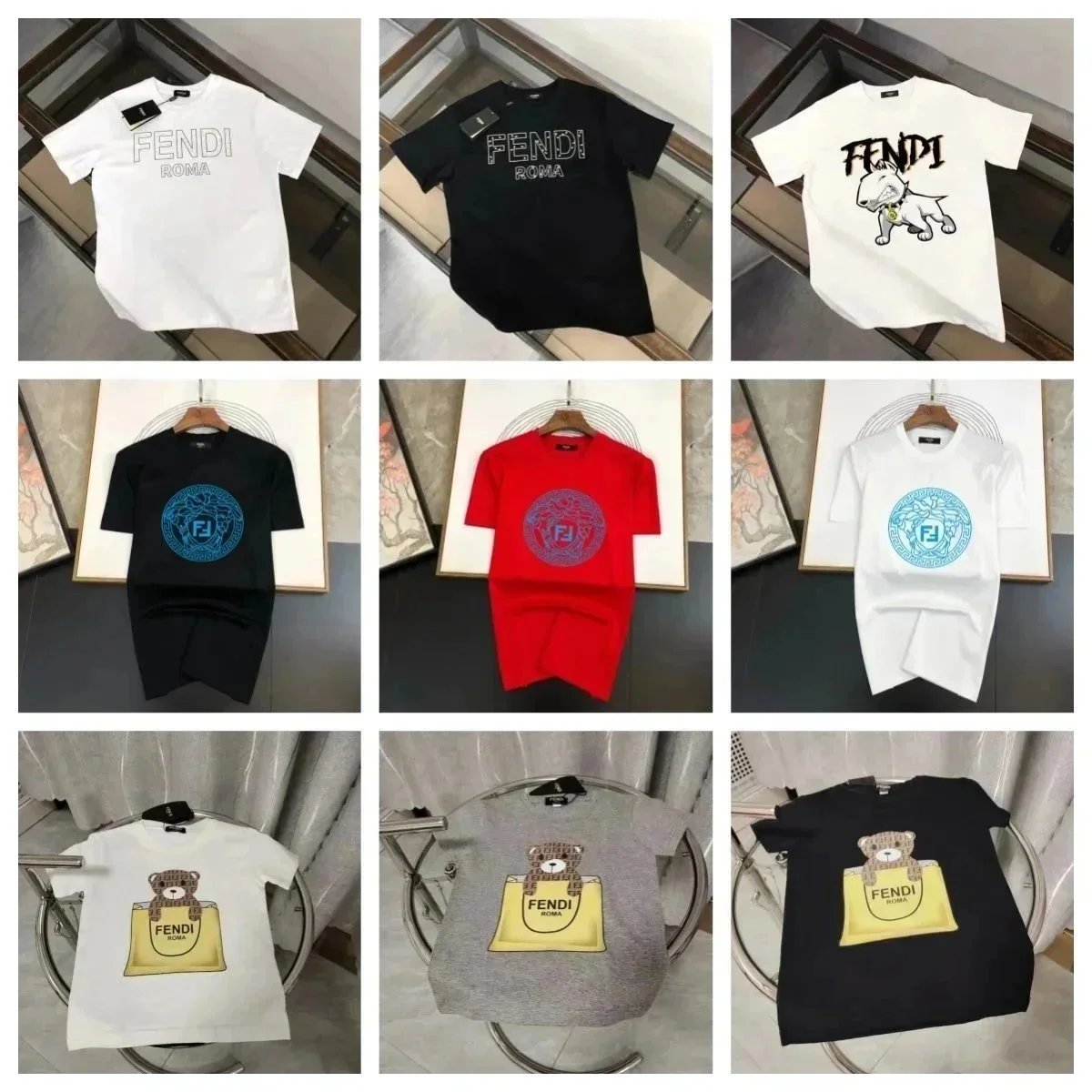 Fendi Medusa / Bear Bag / Logo Graphic T-Shirts [39 styles] | 7519744119
