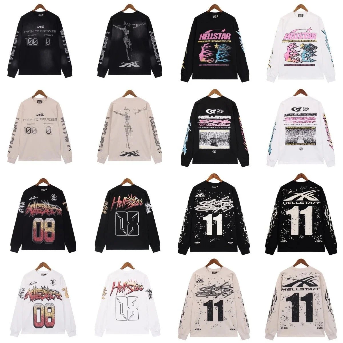 Hellstar Path to Paradise Long Sleeve T-Shirts [19 styles] | 7576767903